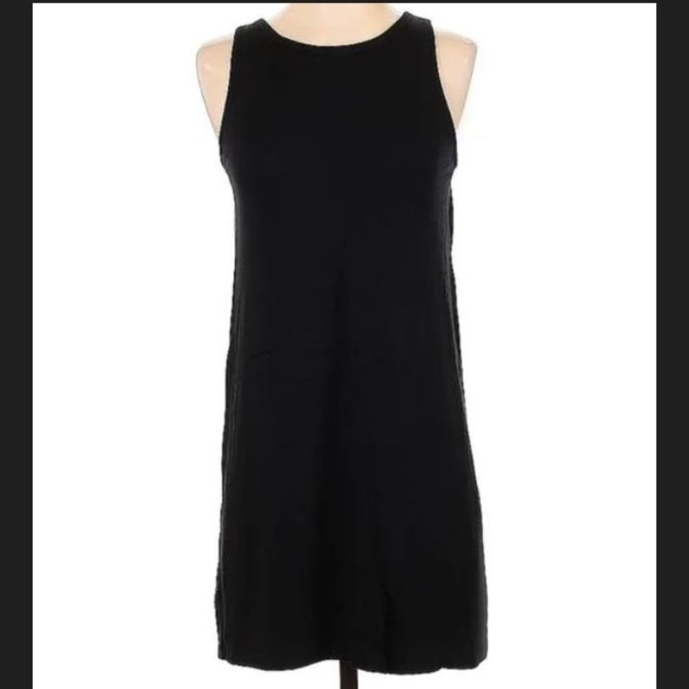 NWOT Like New LOFT x Lou & Gray Signature Soft Black Swing Tank Dress Size XS